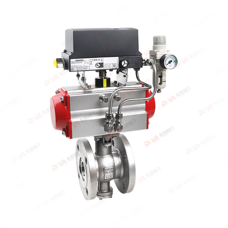 气动法兰V型球阀